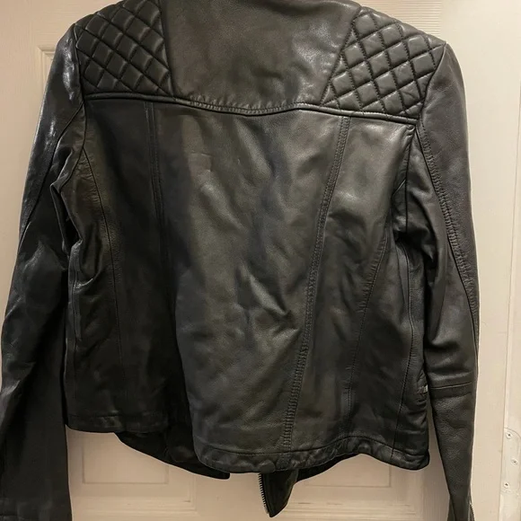 ALLSAINTS CATCH LEATHER BIKER JACKET - Picture 4 of 11